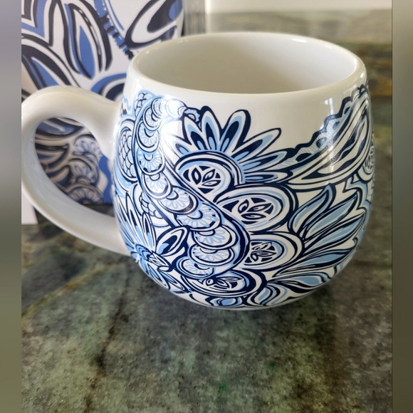 Lilly Pulitzer Blue and White Ceramic Mug - Picture 2 of 4